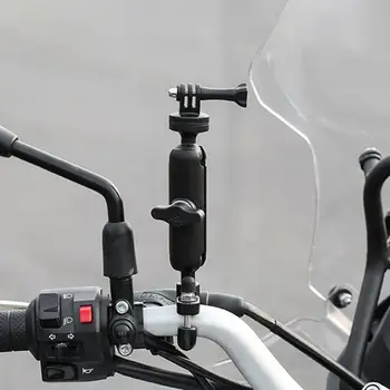 Motociklo, Dviračio Kameros Savininkas Rankenos Veidrodžio Laikiklis 1/4 Metalo Stovėti Go-Pro/Taip-ny/CONTOUR/SLR Camera