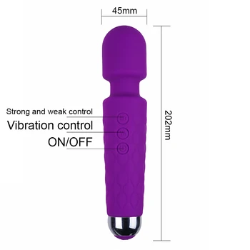 Yunman Silikono Super Galingas Žodžiu, Clit Vibratoriai 8 Greičio Visiškai atsparus Vandeniui AV Stebuklinga Lazdelė Vibracija Massager Vibratorių USB Mokestis