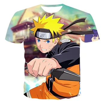 Naruto Gaara Mados Japonų Anime 3d Atspausdintas Marškinėliai Vyrams Juokingas Animacinių filmų Marškinėliai Atsitiktinis, Kietas Streetwear Hip-Hop Top Tee Vaikams