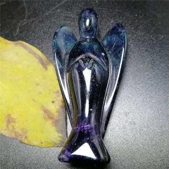 1PC 50-70mm Natūralių Mineralinių Kristalų Fluorito Angelas pakilo angelas akmuo vidaus apdaila