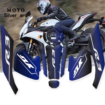 3D motociklo logotipas bako buferinės apsaugos lipdukas, skirtas YAMAHA YZFR3 YZF-R3 YZF R3 2019 2020 Tank Pad Lipdukas Apsauginiai Lipdukai