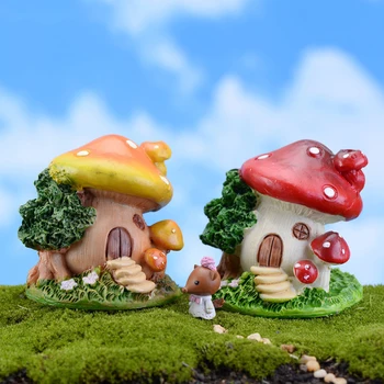 Mini Grybų Fairy Sodo Reikmenys, Miniatiūrinė Terariumai, Sodas Ornamentu Miniatiūrinių Augalų Vazonuose Fėja 