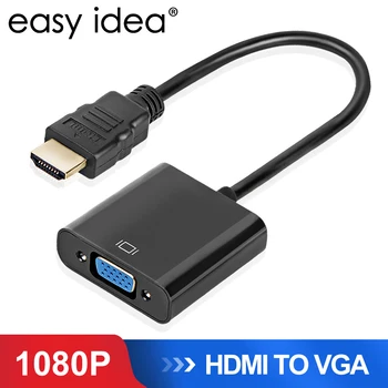 1080P HDMI į VGA Adapteris HD Vyrų ir Famale Konverteris Skaitmeninio į Analoginį HDMI-VGA Adapteris, 3,5 mm Jack Audio PS4 PC TV Box