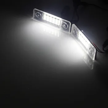 ANGRONG 2x 18SMD LED Licencijos Numerį Šviesos Lempa Skoda Octavia 1Z 2004-2013 Roomster 5J 06-15 Balta