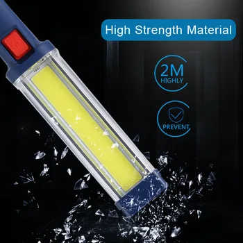 Magnetinio LED Darbo Žibintuvėlis Šviesos COB LED Automobilių Remontas Žibintuvėlis USB Įkrovimo Nešiojamų Lempa Kempingas, Žygiai, Žvejyba