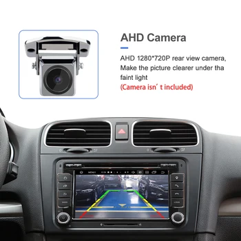Isudar Android Automobilio Multimedijos grotuvas GPS 2 Din Autoradio Už Seat/ Leon/Altea/Toledo/VW/Golf/Skoda Radijo CANBUS DVR Kamera DVD