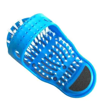 2020 Karšto Plastiko Vonelė Batų Pemza Koja Valytoja Dušu Šepečiu Massager Šlepetės Kojų, Vonios Produktai, Pėdų Priežiūros Mėlyna
