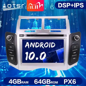 Android 10.0 PX6 4GB+64GB DSP Car DVD Player Multimedia Player Toyota Yaris 2005-2011 Auto Stereo GPS Navigacijos Galvos Vienetas