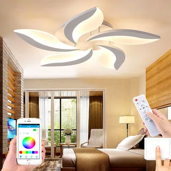 Šiuolaikinio gyvenimo kambario LED lubų šviestuvas miegamojo lempa nauja led pakabukas lempa, patalpų namuose priedai veltiniams, vilna lempa nuotolinio valdymo APP kontrolės lemputė