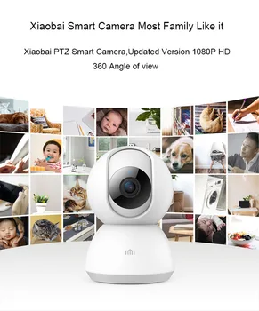 Xiaomi Mijia Mi Smart 360 Kamera 2K 1296P 1080P Lopšio Galvos Versija PTZ Naktinio Matymo Kamera, IP Kameros Mi Home Security Cam