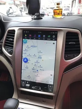 Android 9.0 Tesla stiliaus Automobilio DVD Grotuvas GPS navigacija Jeep Grand Cherokee 2010-2019 Automobilio radijo grotuvas Auto stereo galvos vienetas