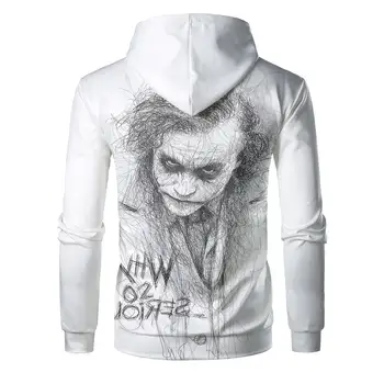Naujas off white Joker Megztiniai Vyrams, Prekės Hoodies 3D Spausdinimo Hoodie hip-hop Vyrų Atsitiktinis juokingi Kostiumai drabužius harajuku Viršūnės