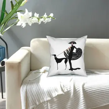 Art Deco Mesti Pagalvę Padengti Pagalvėles už Sofos Kurtas Whippet Sighthound Šuo Nuostabus Pillowcover Namų Dekoro