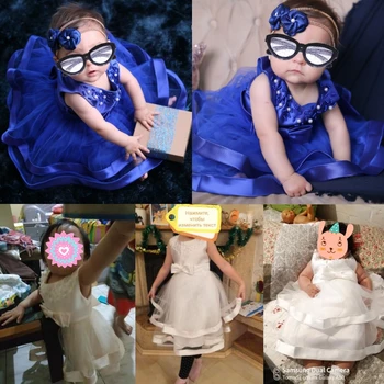 Bamblys 1 Metų Gimtadienio Baby Girl Krikštynų Suknelė Mergina Suknelės, Šaliai, Princesė Prom Naujagimių Suknelė Kūdikis, Vaikas Drabužius 18 24M