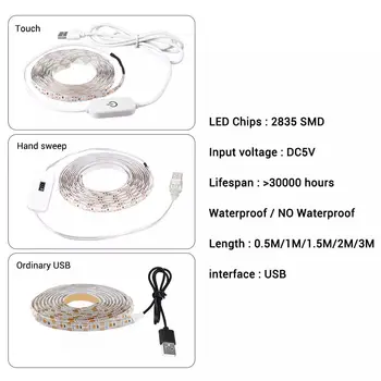 Augti LED Juostelėmis ir viso Spektro Šviesa Patalpų Auginimo Lempos, Lempų, Skirtų augalų SMD2835 5V USB Fito Juostos Led Gėlių Akvariume Auga Šviesos