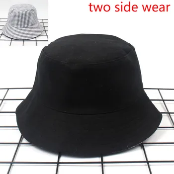 Tuščias grįžtamasis kibiro kepurę bžūp dviejų šoninių dėvėti medvilnės vyrų vasaros skrybėlę atsitiktinis moterų pledas saulės, skrybėlę, lauko apsaugos nuo saulės sunhat panama