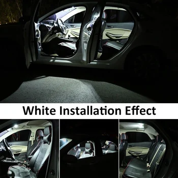14pcs Automobilių Baltos spalvos Interjeras, LED elektros Lemputes Paketo Komplektas Chevrolet Tahoe 2007-2010 M. 2011 m. 2013 m. M Žemėlapio Dome Kamieno Lempos Stilius