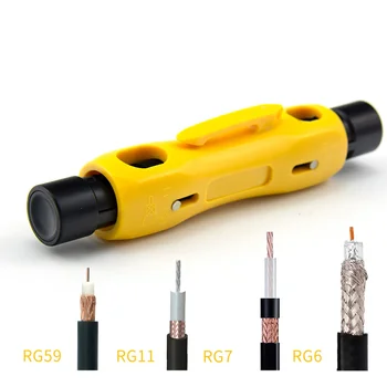 Aukštos Kokybės koaksialinis kabelis viela pen cutter striptizo vertus Nuėmimo replės priemonė RG59 RG11 RG7 RG6 Elektrikas taisymo įrankis