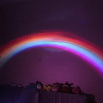 Kūdikių Vaikams Pasisekė Rainbow Šviesos Nuostabų Vaivorykštė, Projektorius, 3D LED Lempos, vaiko Kambarys Nakties Šviesos Projektorius Namų Puošybai