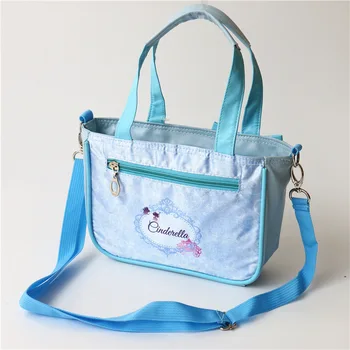 Disney Princesė mažas maišelis animacinių filmų drobės pietūs maišą mergina ugdymo krepšys vieno peties nešti maišą