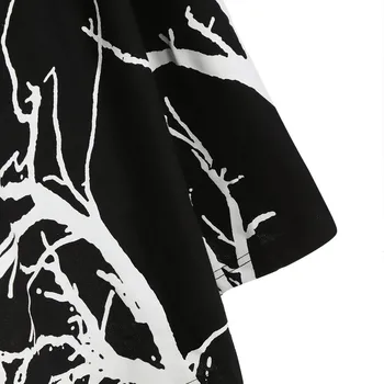 Moterų Ilgas apsiaustas su Gobtuvu Žiemos Plius Dydis Helovinas Medis Spausdinti Aukštas Žemas Kailis Outwear Moterų 2020 Naujas Mados Harajuku#45