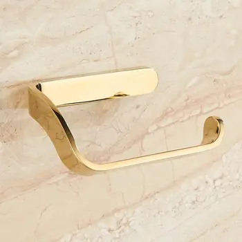 Gold Tualetinio Popieriaus Laikiklį, vonios kambarys, tualetas ritininio popieriaus laikiklis Vonios Reikmenys, paprastas dizainas, viena vertus, ašara
