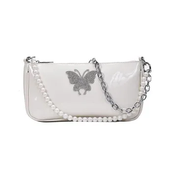 Krepšys moteriška 2020 naujas pečių maišą deimantai drugelis maišelį prancūzijos stick pažastų maišelį pearl grandinės naudojamos krepšys krepšys moterims