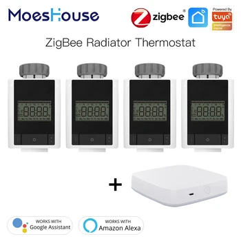 Tuya ZigBee 3.0 Smart Termostatiniai Radiatorių Vožtuvų Namų Termostatas Šildytuvas TRV Balsu su Alexa, Google namų Protingo Gyvenimo