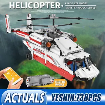 Yeshin 20002 Techninės APP Kontrolės Lėktuvo Žaislai Suderinama 42052 didelės Keliamosios Sraigtasparnio Modelis Blokai Vaikams Dovanos