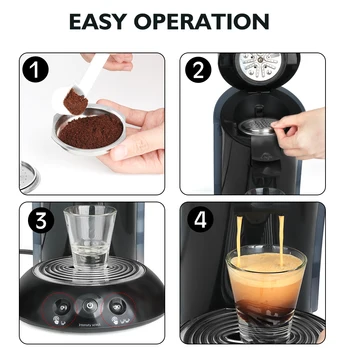 ICafilas Daugkartiniai Kavos Kapsulės, Skirtos Philips Senseo Sistema, Nerūdijančio Plieno Kavos Ankštimis Espresso Crema Maker