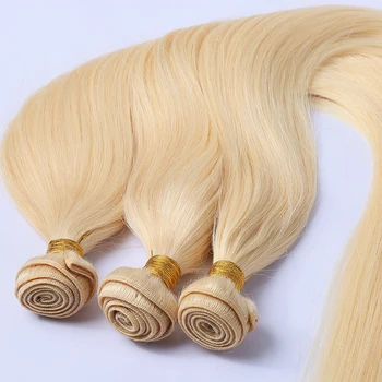 613 Blond Medaus Tiesiai 26 28 30 Colių Brazilijos Remy Plaukų, 1 3 4 Ryšulius, Kol Žmogaus Plaukų Pynimas Ryšulių Nemokamas Pristatymas