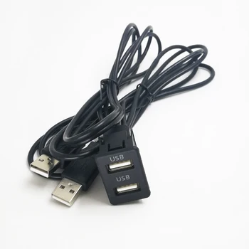 Biurlink 150CM 3 Stilius Automobilio Brūkšnys Flush Mount AUX USB Prievadą Skydelio Auto Valtis Dual USB prailginimo Kabelis Adapteris, skirtas 