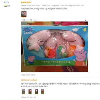4pcs/rinkinys Peppa Pig šeimos Pliušiniai Žaislai rožinis kiaulių pepa pig George Kiaulių Šeimos Žaislai Vaikams, Pomėgius, Lėlės, Minkšti Pliušiniai Žaislai