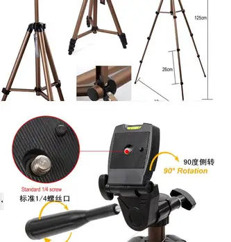 Weifeng WT 3130 handiness Vaizdo kamera, vaizdo Kamera DV trikojo Mobilus telefonas clip nešiojamų trikojis Aliuminio