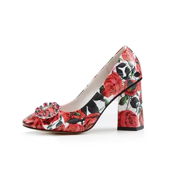 ASUMER 2020 aukščiausios kokybės natūralios odos batai moterims, siurbliai, suapvalinti tne spausdinti Rose sagtis šalis vestuvių batai ponios vieną batai