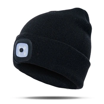 LED megzti skrybėlę žiemos vyrų ir moterų, žib. lempą, lauko sporto apšvietimo skrybėlę laipiojimo žvejyba, kempingas šilta šviesa skrybėlę