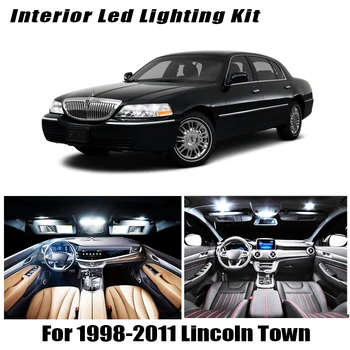 14x Canbus Klaidų, LED Interjero Šviesos Rinkinio Pakuotės 1998-2011 Lincoln Town Car Accessories Žemėlapis Dome TrunkLicense Šviesos