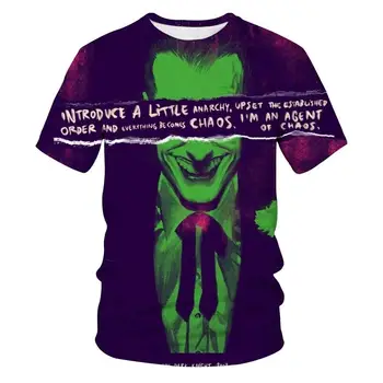 Naujas Klounas Vasaros Liepsnos 3D T-shirt Spausdinti Trumpas Rankovėmis marškinėliai Vyrams Apvalios Kaklo marškinėliai Moterims Ir Men3d Harajuku T-shirt 5xl