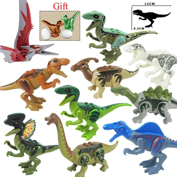 Lockings Juros periodo Dinozaurų Pasaulyje Dinozaurų Parkas Raptor apsaugos zonos Statybinių Blokų Rinkinys Vaikams, Žaisliniai Gyvūnai