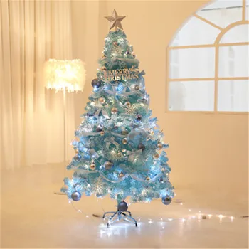 1pc Kalėdų Tiffany Mėlyna Modeliavimas Kedro 0,6 m, Mažėja Sniego, Flocking Kalėdų Medžio Paketo Apdaila Prekių KK46