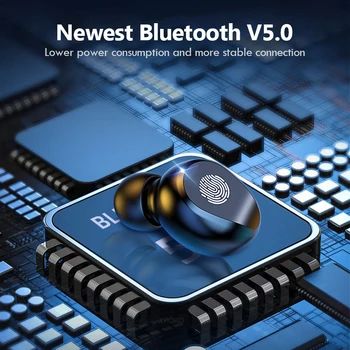 2000mAh Galia Banko Belaidės Ausinės Bluetooth 5.0 TWS Ausines Mini 