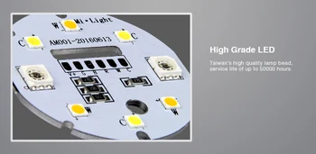 Pritemdomi LED Lempos, Šviesa, RGB+Šiltai Balta+Balta (RGB+BMT) Prožektorius Patalpų Kambarį MiLight AC86-265V 4W LED Lemputė GU10