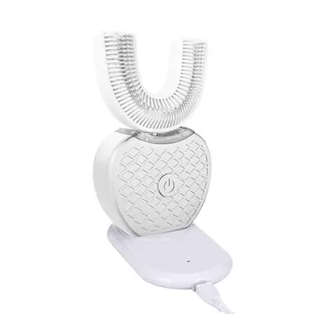 360 Laipsnių Automatinė Smart Teptuku Elektros U-formos USB Burnos, dantų Pasta, dantų Šepetėlis Silikoninis Šepetėlis Galvos Kartos 1 ATGAL DANTYS