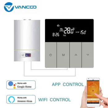 Vancoo Wifi Smart Termostatas 220V Dujų Katilo Temperatūros Reguliatorius Šiltas Grindis Thermoregulator Dirbti su Alexa 