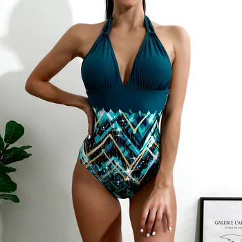 2021 Nauja Seksuali vientisi maudymosi kostiumėlį Moterų Pečių Gėlių Moterims maudymosi Kostiumėliai, Push Up Maudymosi Kostiumą Bodysuits Paplūdimio drabužiai Pynimas Monokini