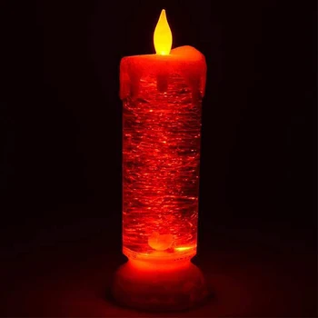 Spalva-Kintamas Žvakių Formos LED Nakties Šviesos Namuose Darbalaukio Šalis Dekoro Lemputė Dovanų