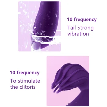 Vibratorius G-spot 10 Greičio USB Įkrovimo Galingas Dildo Rabbit Vibratorius Moterims Klitorio stimuliacija, Masažas Suaugusiųjų sekso žaislai