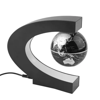C formos LED Pasaulio Žemėlapyje Plūduriuojantis Pasaulyje Magnetic Levitation Šviesos Antigravity magija/romanas šviesos Kalėdos Gimtadienio Dovana, Namų Dekoro E5M1