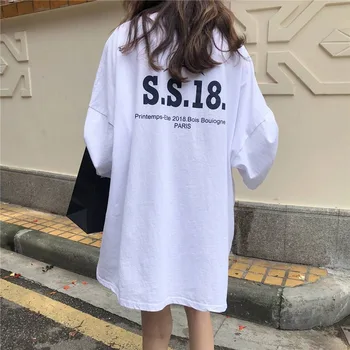 Trišakiai moterų atsitiktinis marškinėliai medvilnės juokinga plius dydis Streetwear t-shirt negabaritinių balti trumpomis rankovėmis 2020 m. pavasario vasaros Tshirts 363