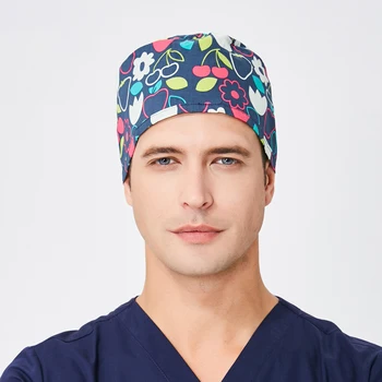 Mados multi-color gydytojas skrybėlę medvilnės slaugytoja kosmetologė šveitimas skrybėlę atsitiktinis virėja moliūgas skrybėlę reguliuojamas skarelė vaistinė